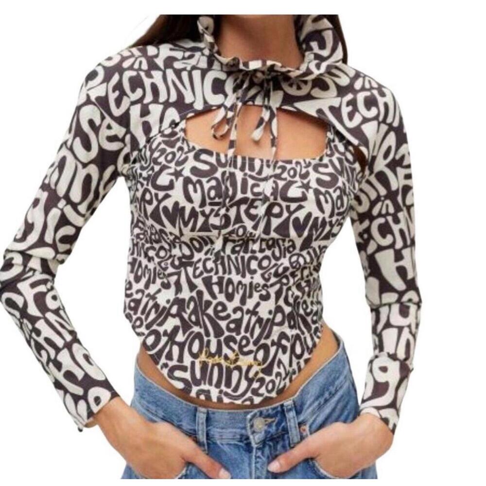 Women’s House of Sunny Women's House multi Crop-top Size US 6